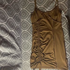 inside out brown dress